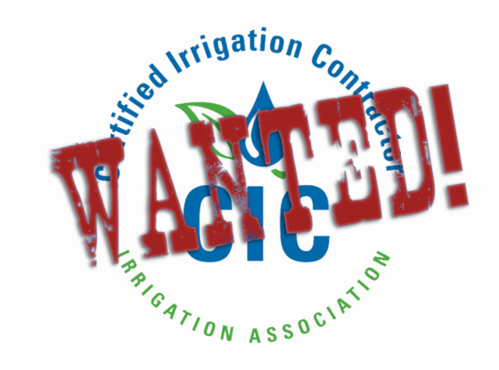 Wanted! Certified Irrigation Contractor - CIC