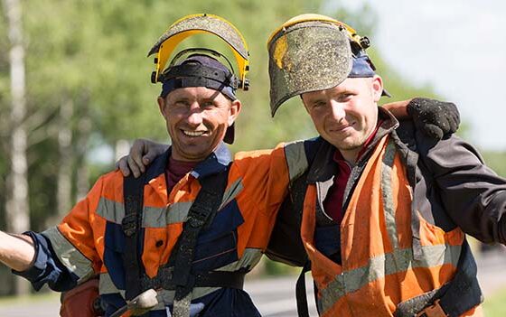 Happy Landscaper Crew